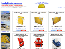 Tablet Screenshot of karlyfloats.com.au